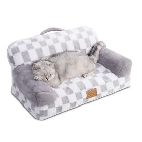 Dog Bed, Jacquard Luxury Solid Color Pattern, (Option: Gray)