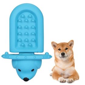 Dog Crate Rubber Slow Feeder Pad for Peanut Butter (Color: Blue)