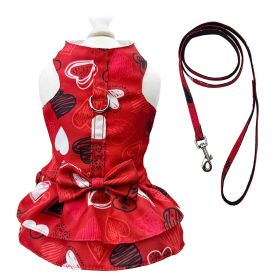 Abstract Hearts Harness Dress with Matching Leash (size: S)