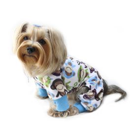 Ultra Soft Plush Minky Monkey Pajamas (size: XS)